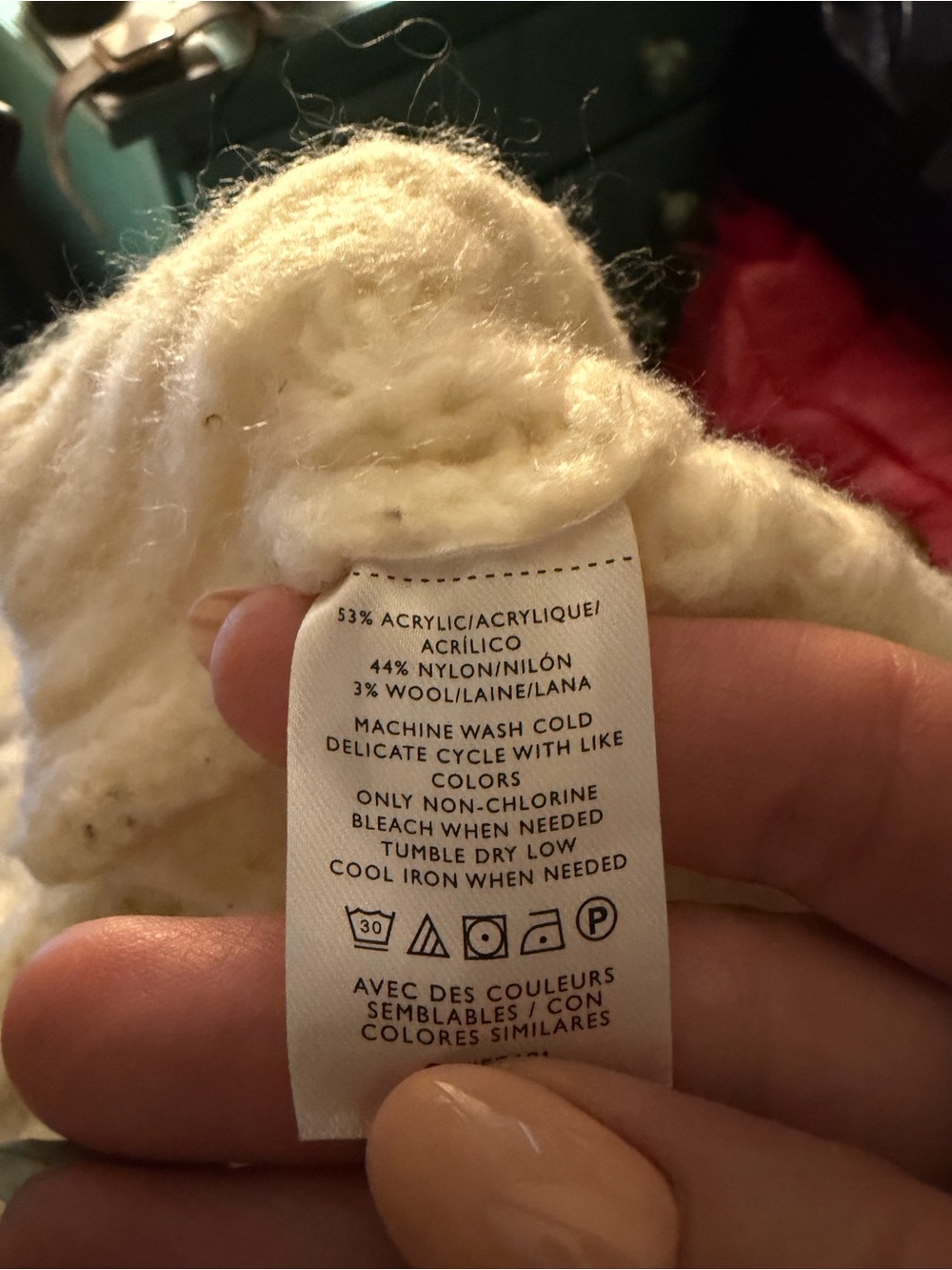 LOFT Cream Open-Front Chunky Ribbed Cardigan - Picture 5 of 5